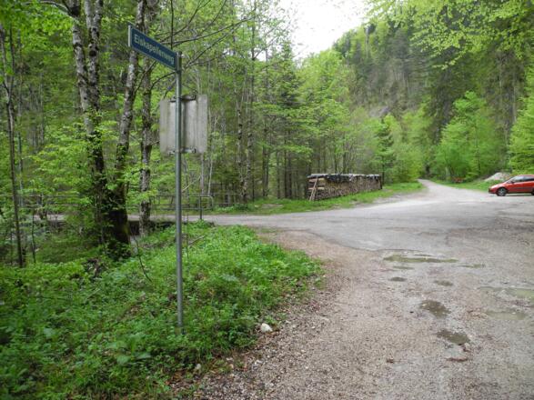 Das Ziel ist erreicht - Parkplatz in der Zimnitz