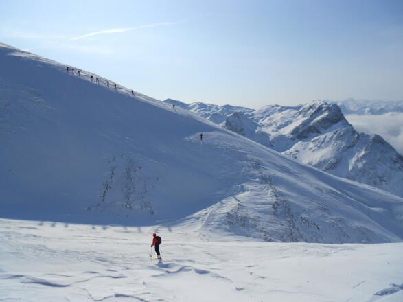 Gipfelanstieg von Nordwesten
