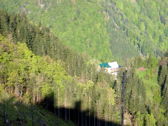 Tiefblick zur Ennserhütte
