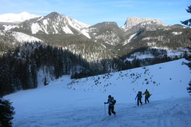 Ab der Fuchsalm entlang der Sommermarkierungen