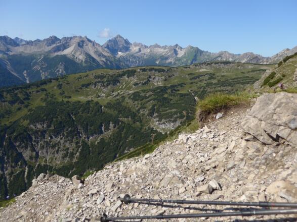 Blick von der Krottenkopfscharte zum Hochvogel