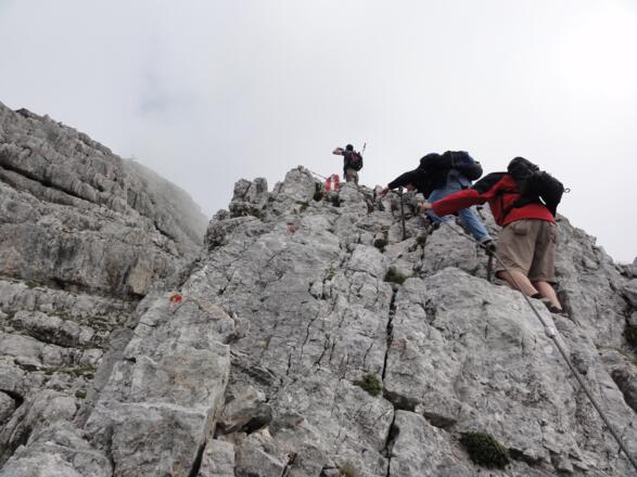 Ein letztes Steilstück vor dem Gifpel