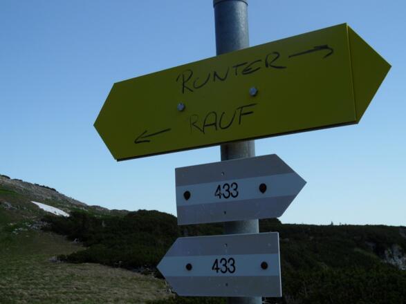 Eindeutiger Wegweiser