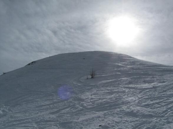 Der steile Schlußhang auf den Windbichl.