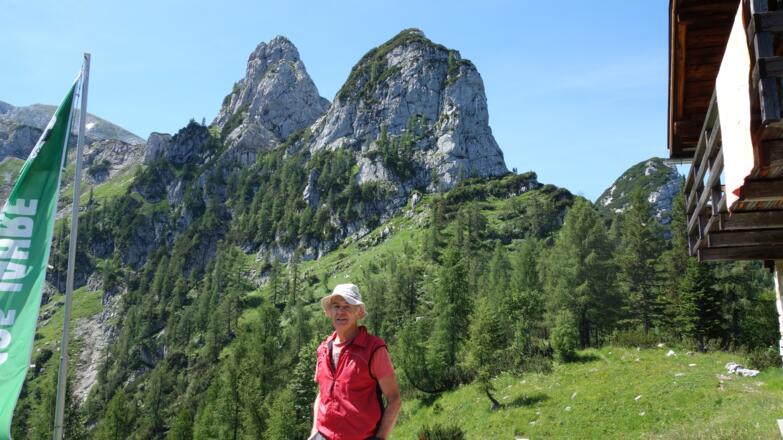 Wieder am Hochkogelhaus mit den Rauhenkogeln