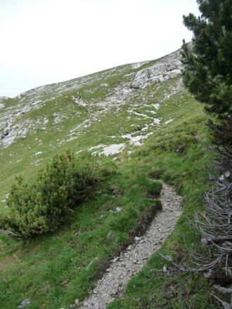 Höttinger Schützensteig, die schwierigen Passagen sind vorbei
