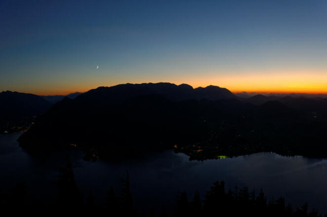 Abendstimmung über dem Höllengebirge