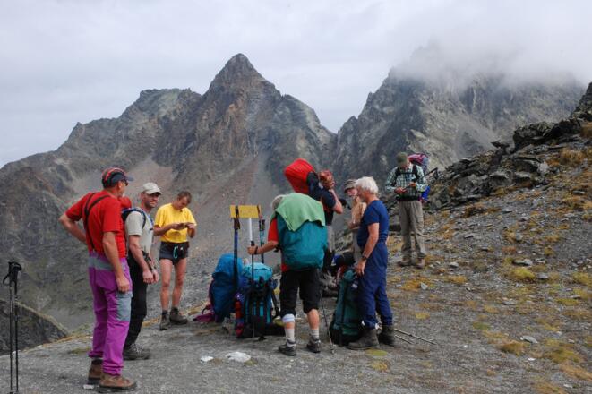 Rast im Sandjoch