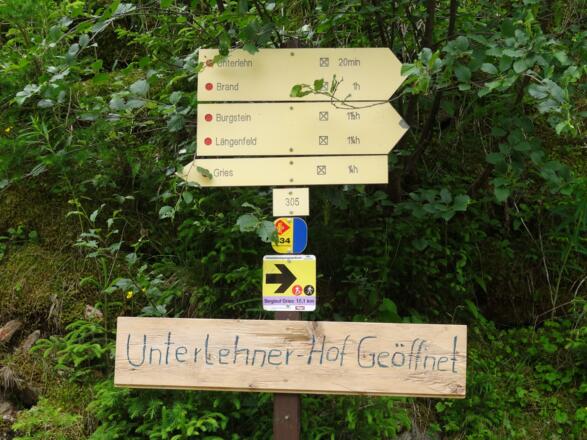 Der Wegweiser gibt die Richtung vor.