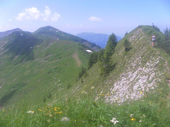 schmaler Grat am Guntenkopf