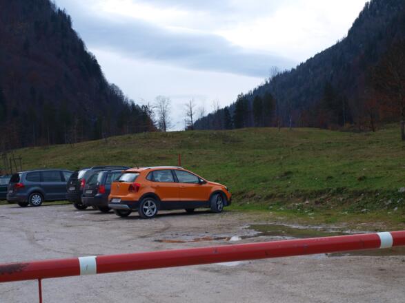 Parkplatz vor der Rettenbachalm 625m