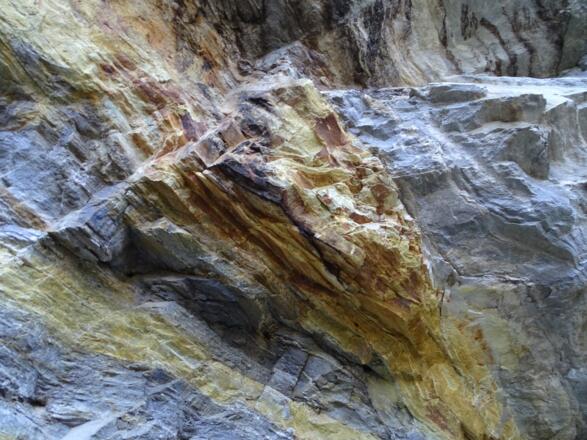 geologische Besonderheit beim Abstieg