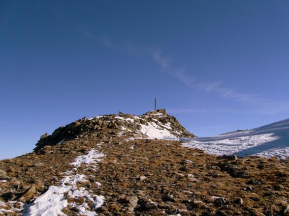 Auf der Scharte kurz vorm Gipfel.