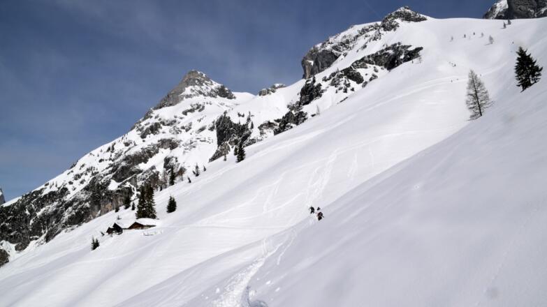 Nach der steilen Rinne