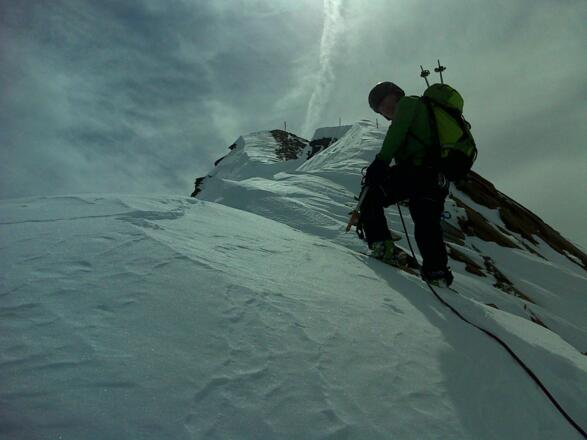 Auf dem Grat - ab hier wird es leichter