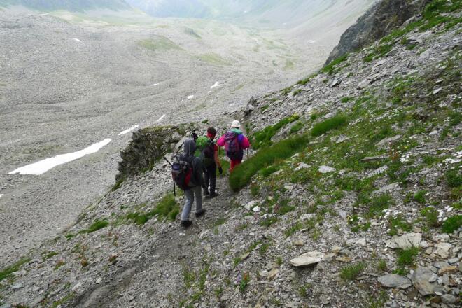 Beim Abstieg unterhalb des Törls