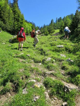 steiler Aufsteig zum Törl