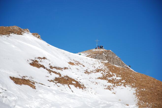 Westliche Auf-/ Abstiegsrippe unter dem Gipfel