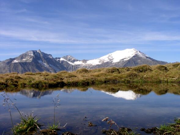 Spiegelung Sonnblick und Hocharn