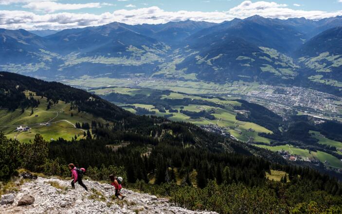 Ausblick während des Aufstiegs