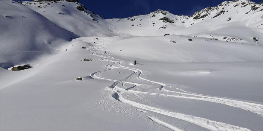 Abfahrt im großen Kar