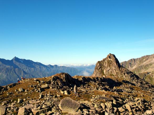 Sattel 2642 m, Wegabzweig Südtirol