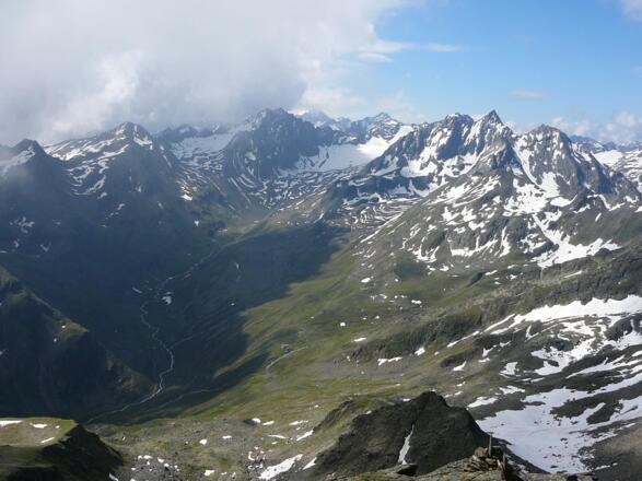 Gleirschtal von der Haidenspitze vorn Pforzheimer Hütte