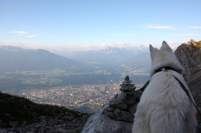 Von der Scharte mit Blick nach Innsbruck