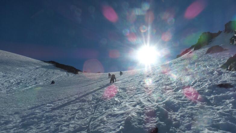 Im Gipfelhang der Wildspitze