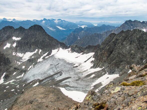 Blick vom Luibiskogel auf den Hauerferner.