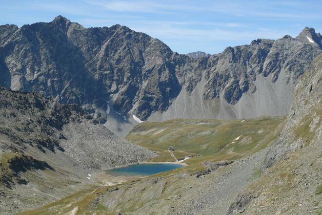 Blick zurück zur Neuen Reichenberger Hütte