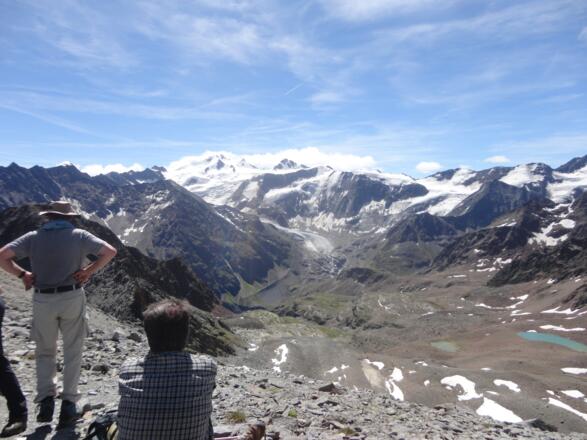 Blick Richtung Wildspitze, Brockkogel und Taschachwand 