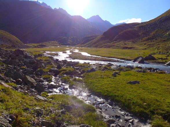 Beim Aufstieg im Bereich "Breites Wasser"