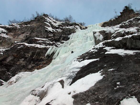 In der ersten Seillänge von Adrenalin