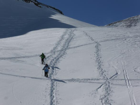 Der Weg hinunter zur Schweinfurter Hütte