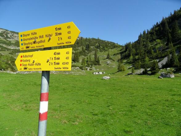 Wegweiser zum Gipfel