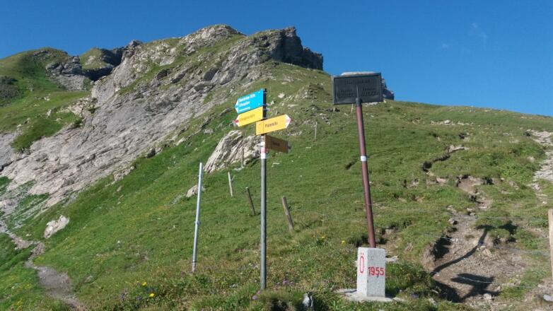 Abzweigung Schesaplana/Mannheimer Hütte zum Naafkopf