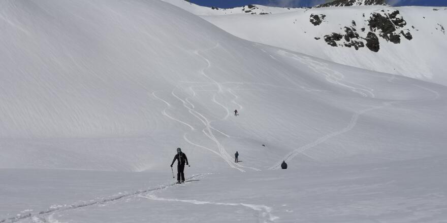 im Mittelteil der Abfahrt