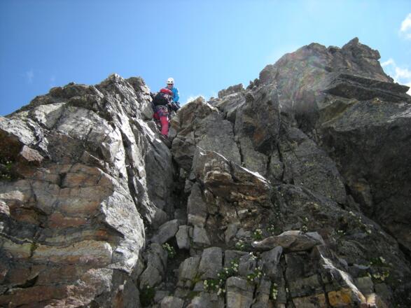 Kletterstelle, Kamin, Hacken