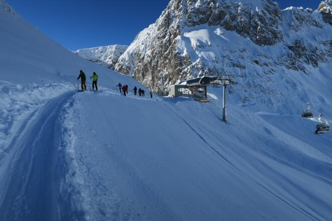 Blick zurück zur Bergstation