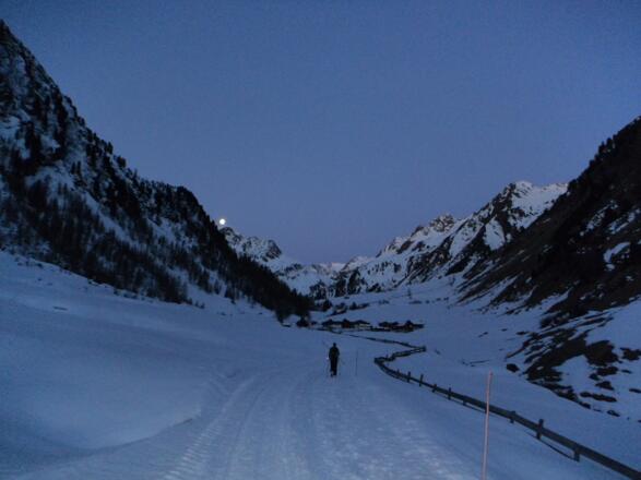Kurz vor der Stöcklenalm um ca. 5:30 Uhr.