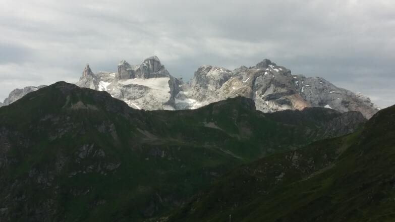 Drei Türme und Drusenfluh vom Golm aus gesehen