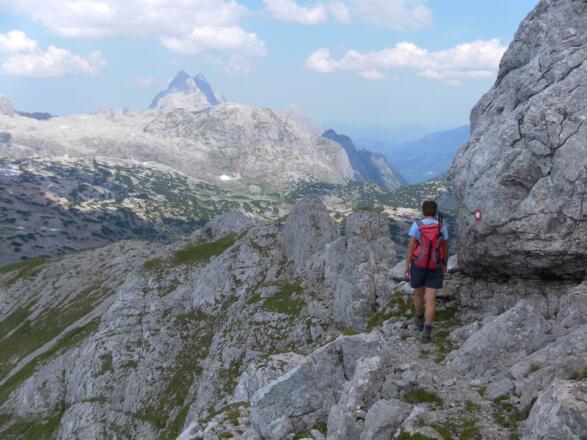 ausklingender Nordgrat zur Weißbachlscharte, dahinter der Watzmann