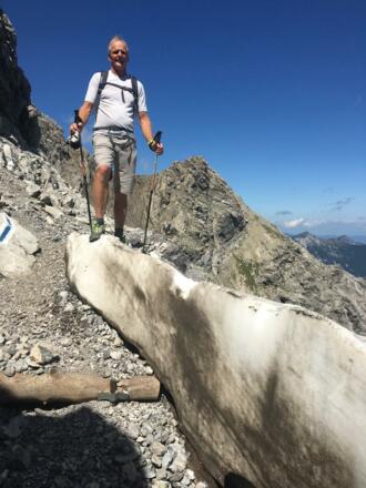 Letzte Schneereste im Leibersteig