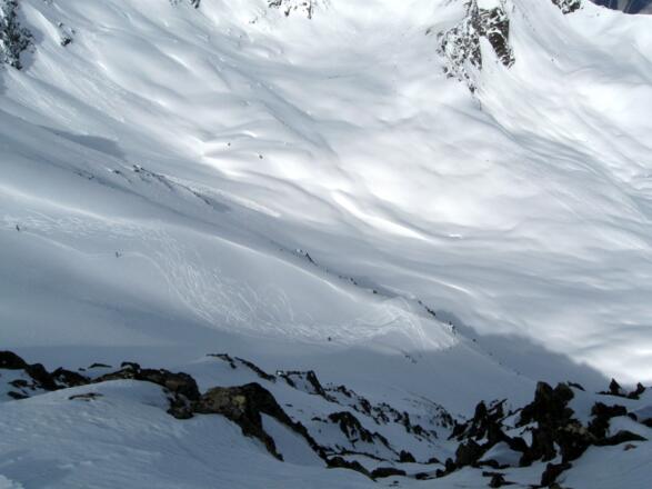 Aufstiegsgelände unterer Teil