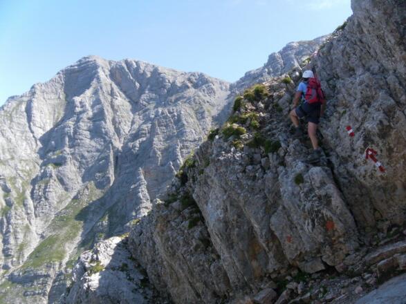 kurze Kletterei I-II° am Mitterhorn-Westgrat, dahinter Ahlhorn