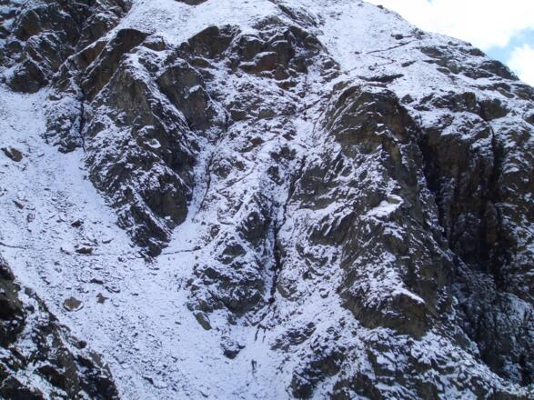 der Jägersteig bei leichtem Neuschnee