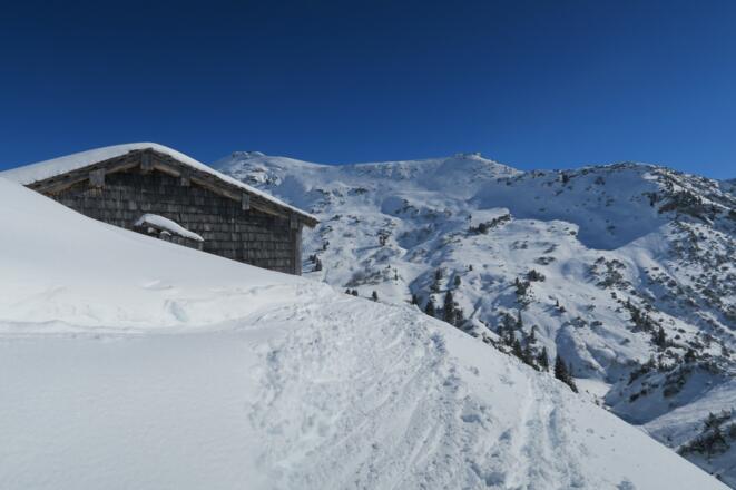 Die Hütte am Ende der Route