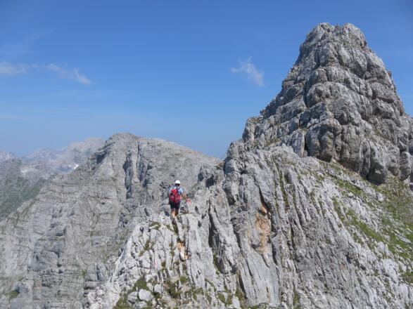 Zackengrat zum ersten Turm, links dahinter das Ahlhorn