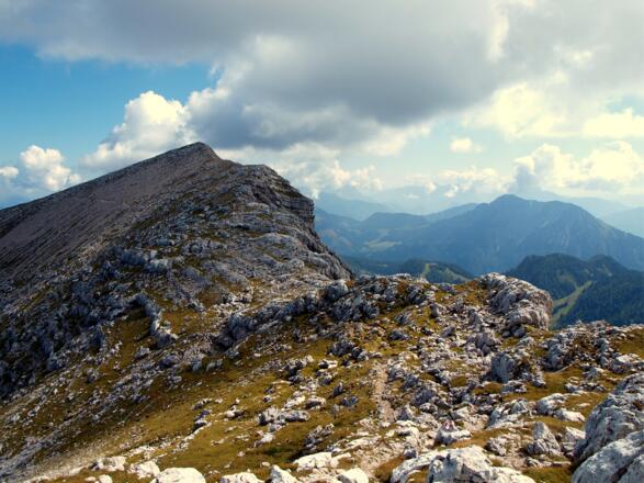 Toter Mann2137m beim Abstieg, von Westen gesehen